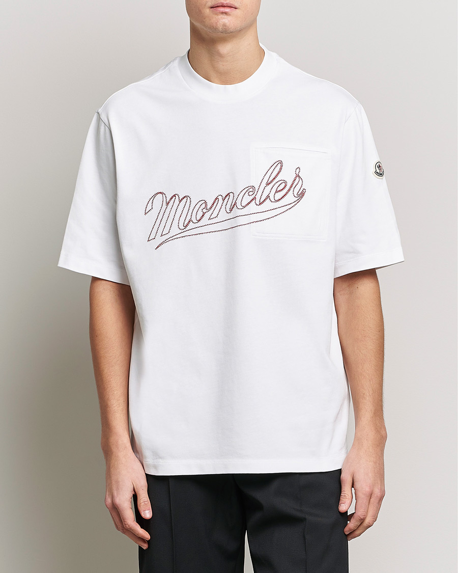 Mies | T-paidat | Moncler | Signature T-Shirt White