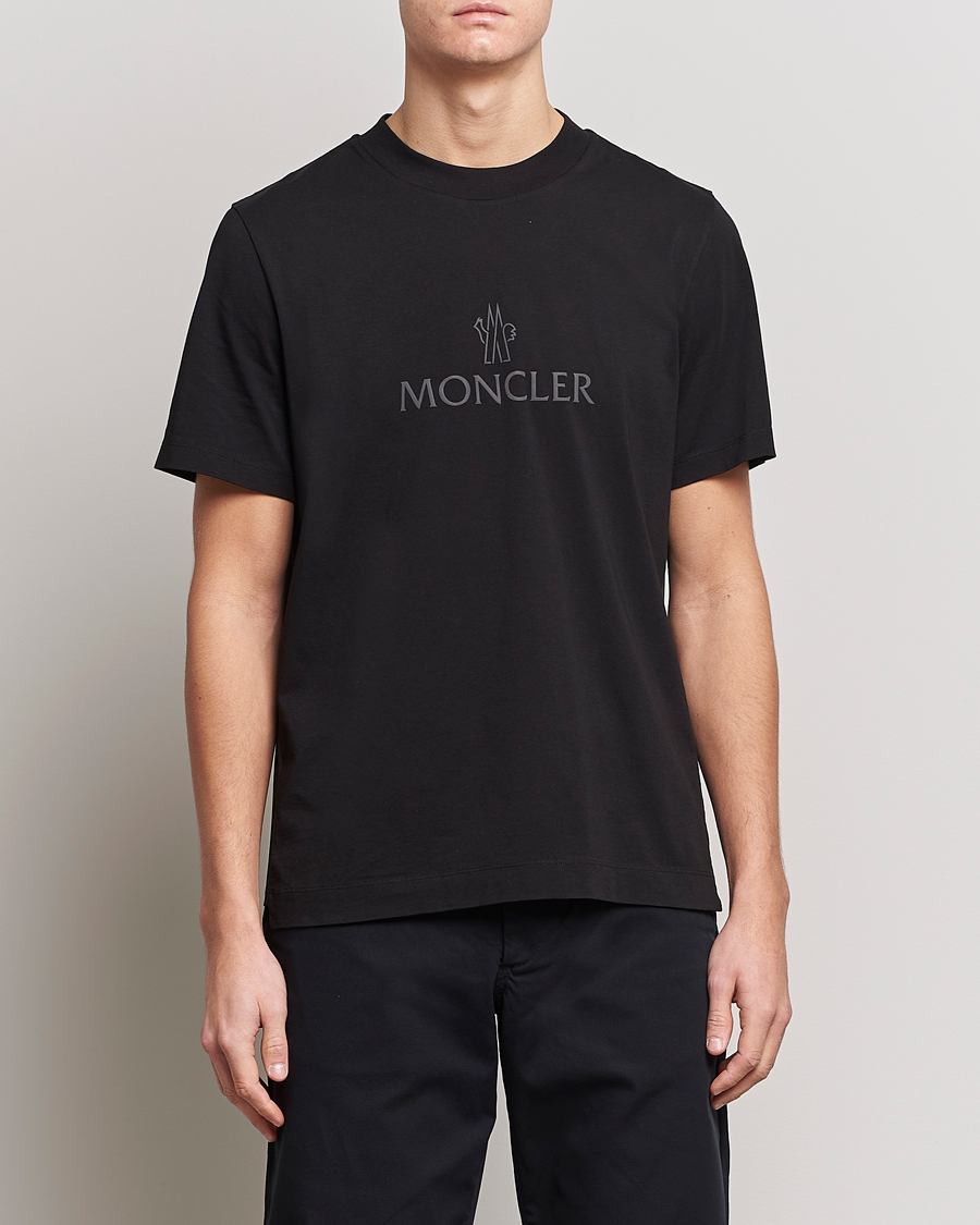 Mies | T-paidat | Moncler | Lettering T-Shirt Black