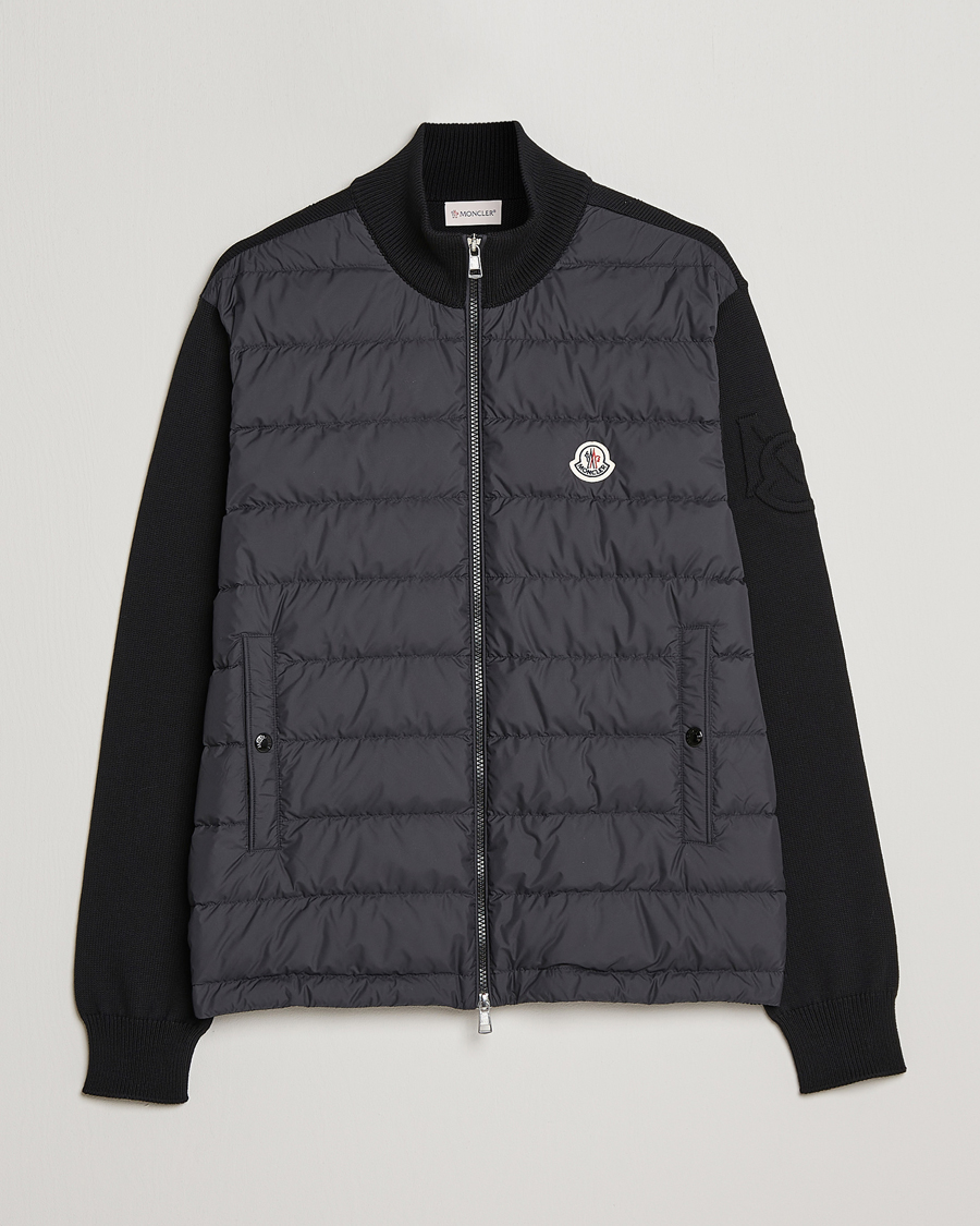 Mies | Puserot | Moncler | Zip Padded Cardigan Black