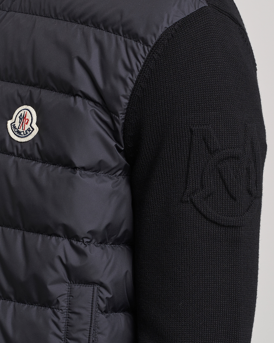 Mies | Puserot | Moncler | Zip Padded Cardigan Black