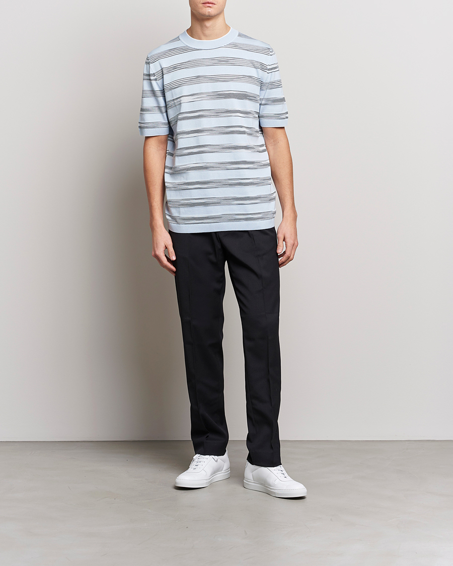 Mies | T-paidat | Missoni | Knitted Space Dye T-Shirt Light Blue
