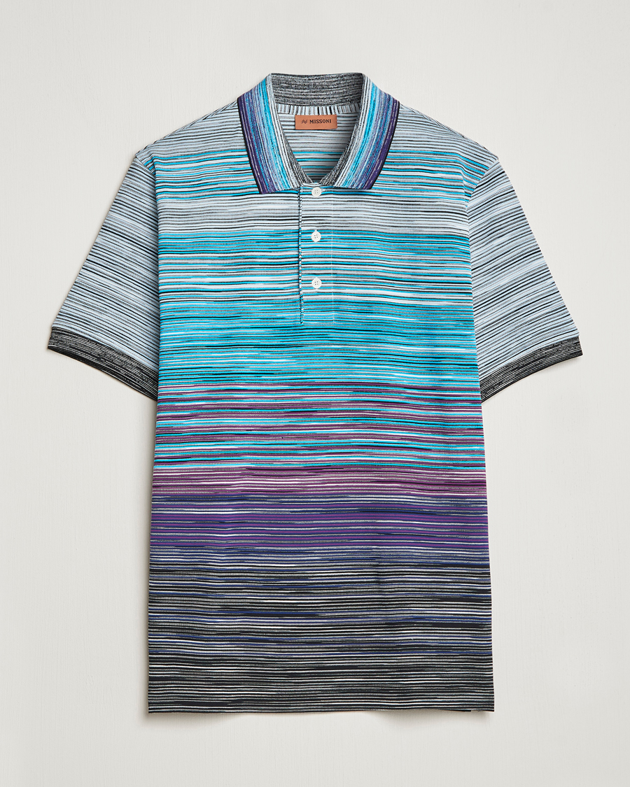 Mies | Pikeet | Missoni | Short Sleeve Space Dye Polo Navy/Violet