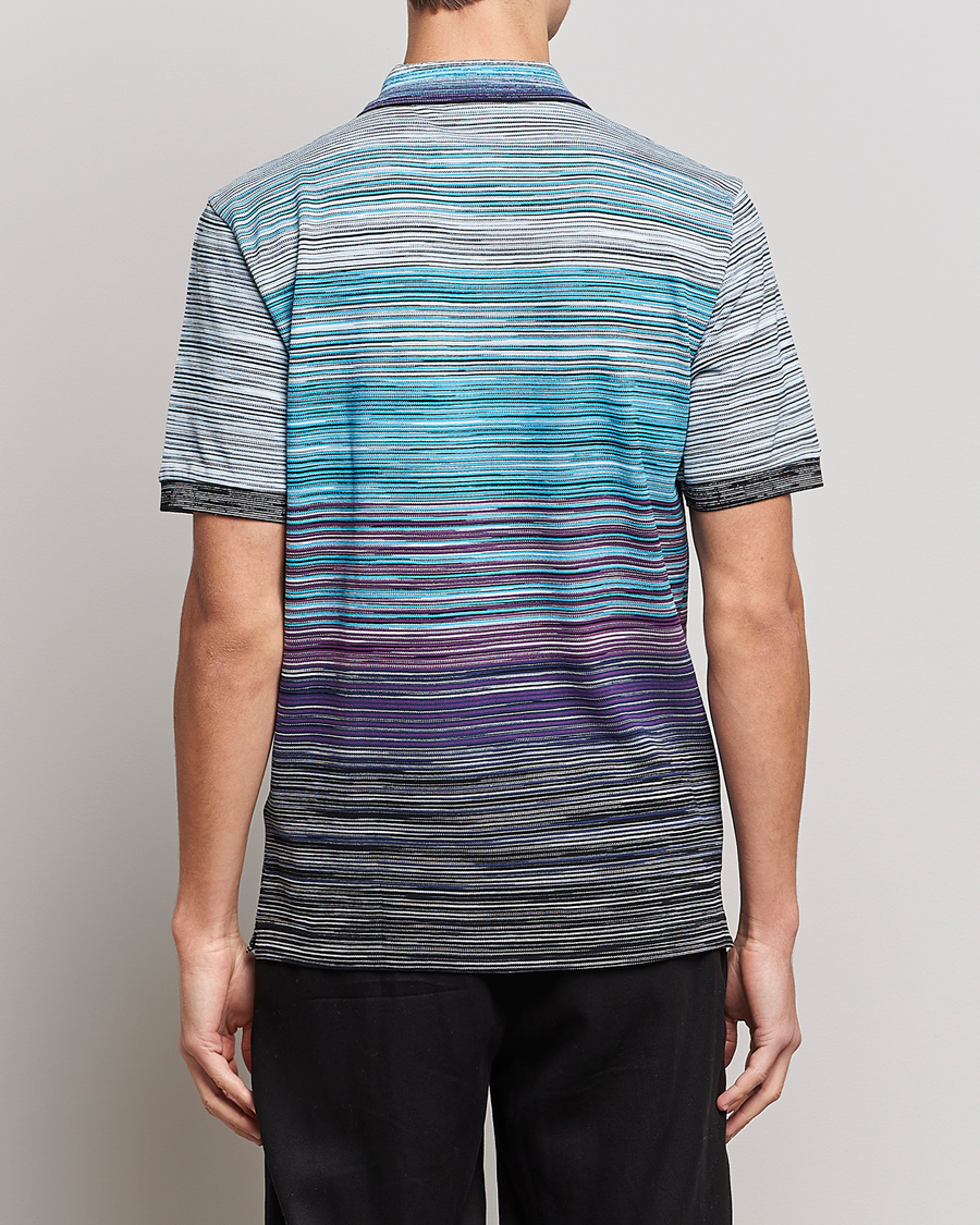 Mies | Pikeet | Missoni | Short Sleeve Space Dye Polo Navy/Violet