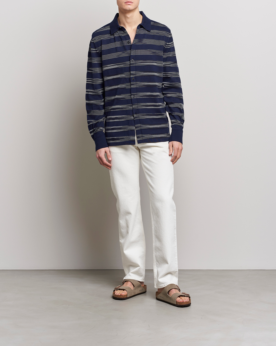 Mies | Kauluspaidat | Missoni | Space Dye Knitted Shirt Black/Navy