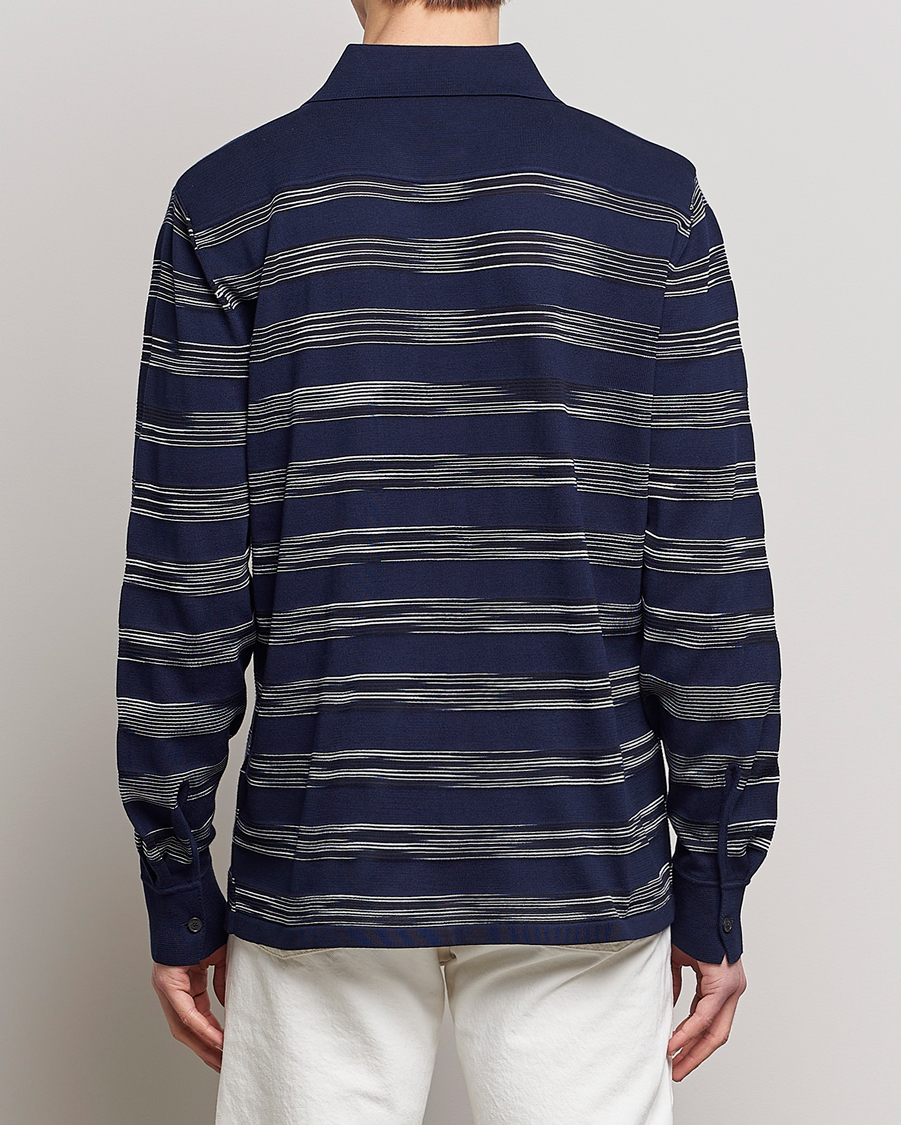 Mies | Kauluspaidat | Missoni | Space Dye Knitted Shirt Black/Navy