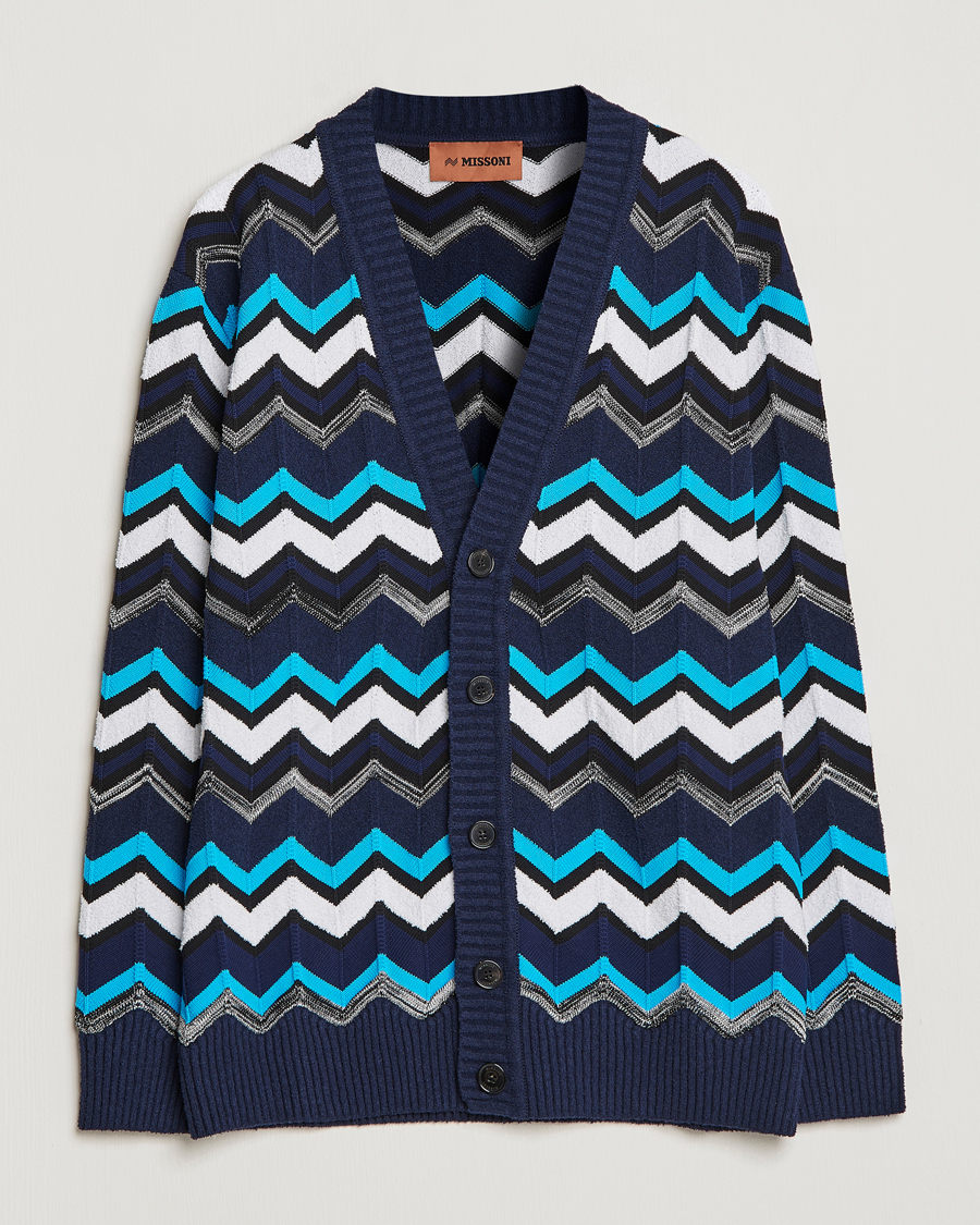 Mies | Puserot | Missoni | Maxi Cardigan Navy/White
