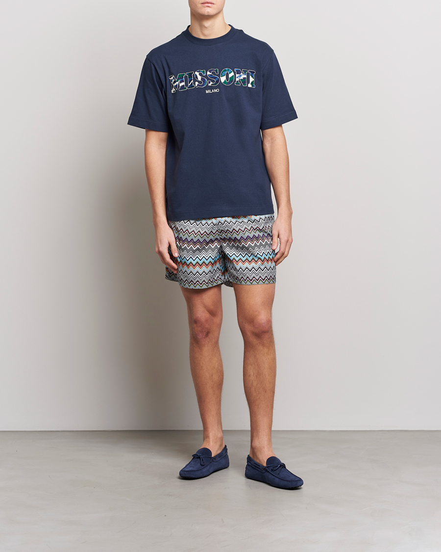 Mies | Uimahousut | Missoni | Zig Zag Swim Trunks Grey/Violet