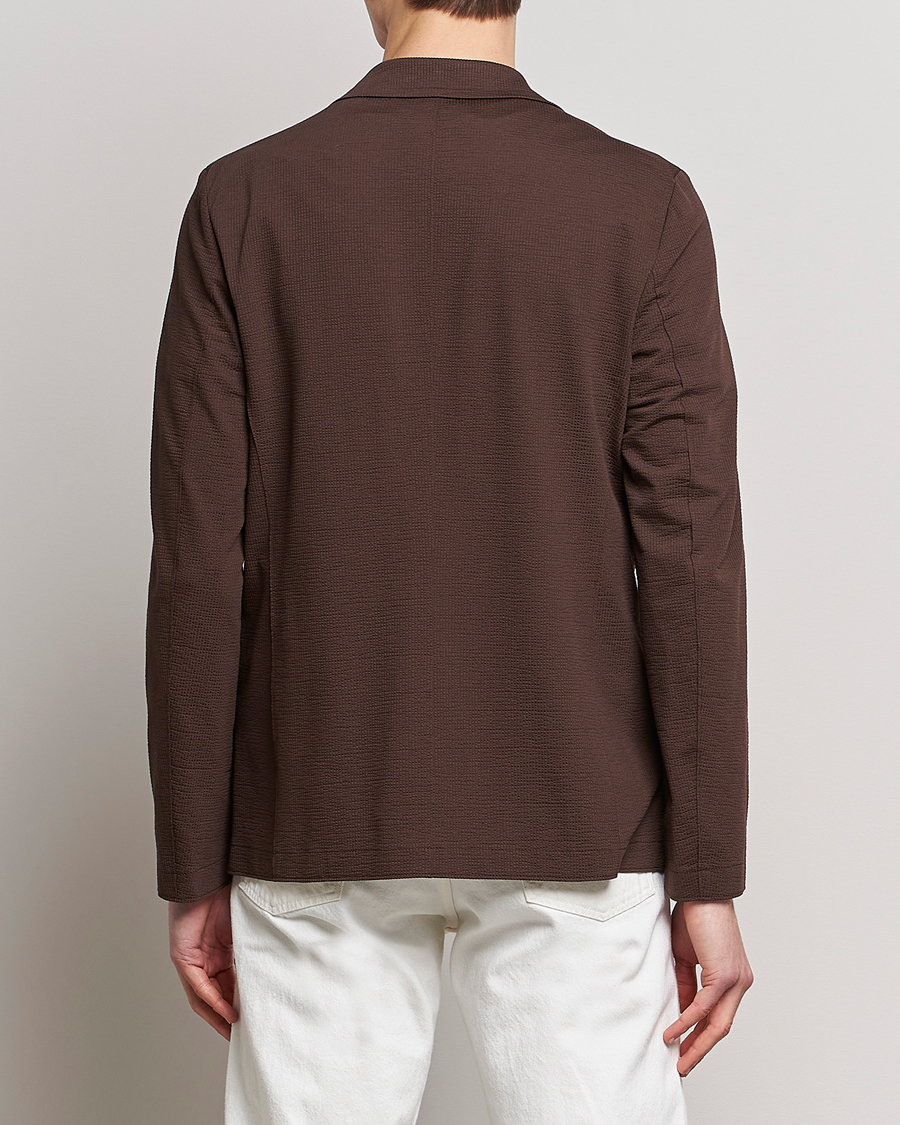 Mies | Pikkutakit | Harris Wharf London | Coolmax Seersucker Blazer Brown