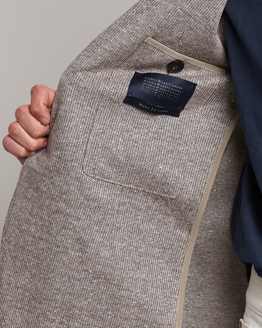 Mies | Pikkutakit | Harris Wharf London | Linen Blend Blazer Tobacco