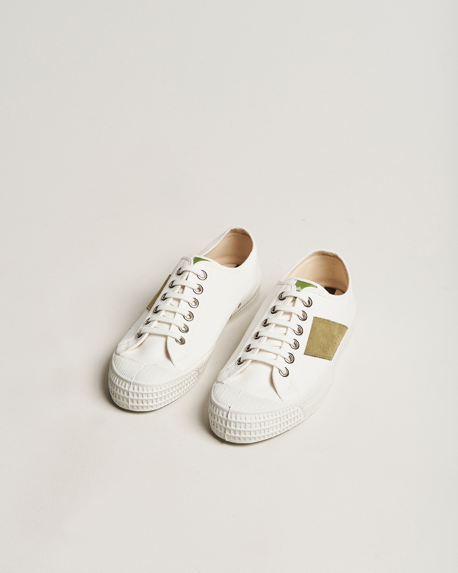 Mies | Valkoiset tennarit | Novesta | Star Master Organic Cotton Sneaker White/Green
