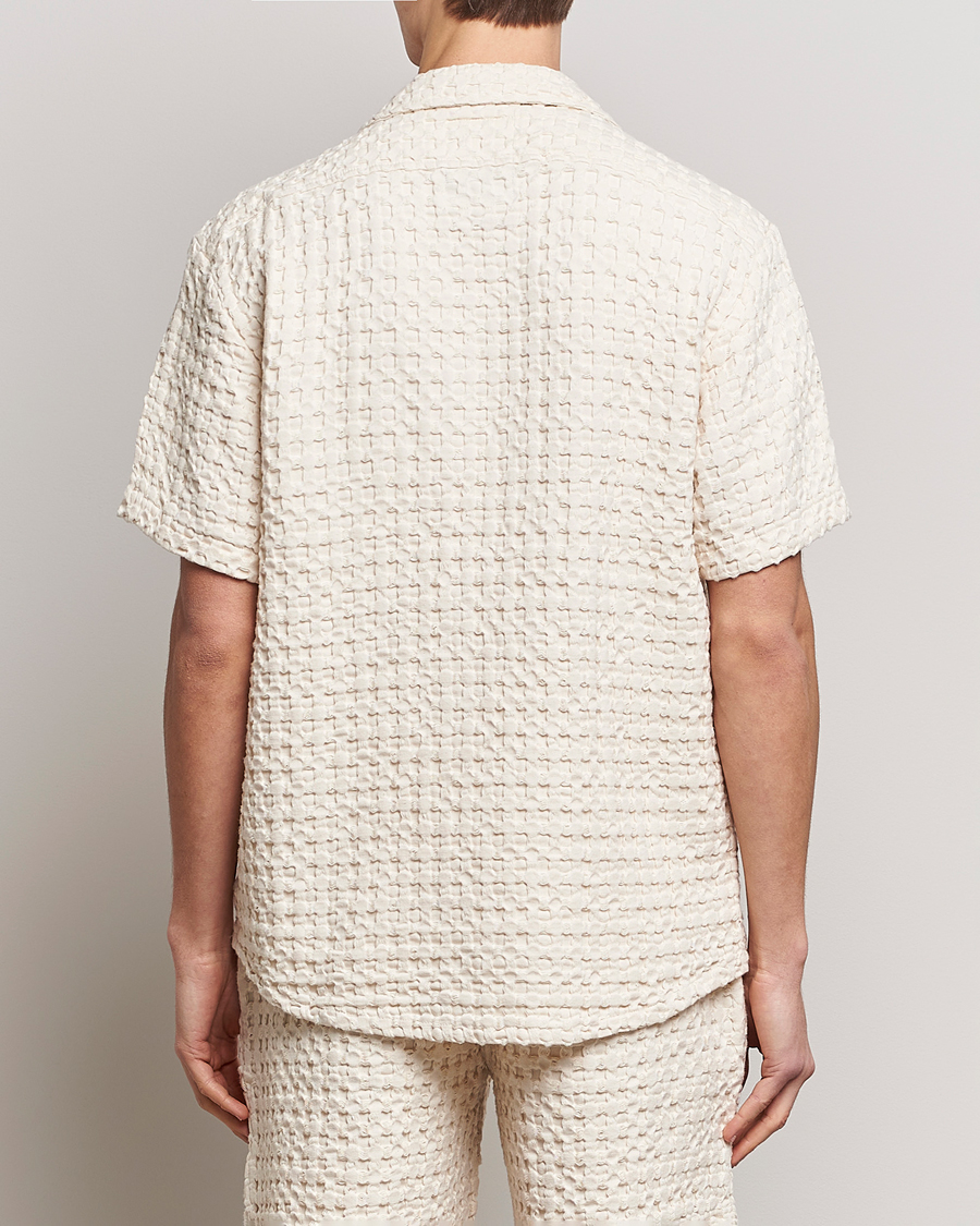 Mies | Kauluspaidat | OAS | Cuba Waffle Shirt Ecru