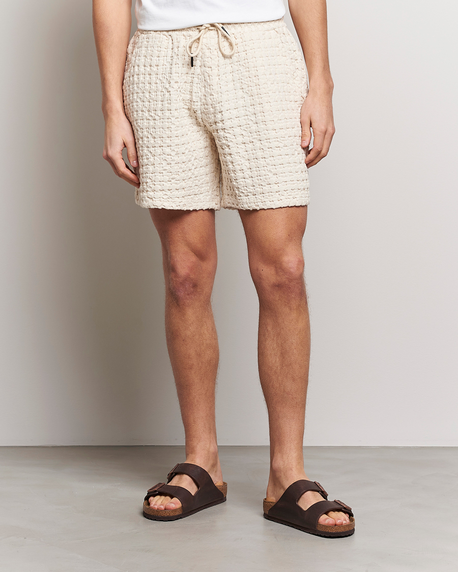 Mies | Shortsit | OAS | Porto Waffle Shorts Ecru