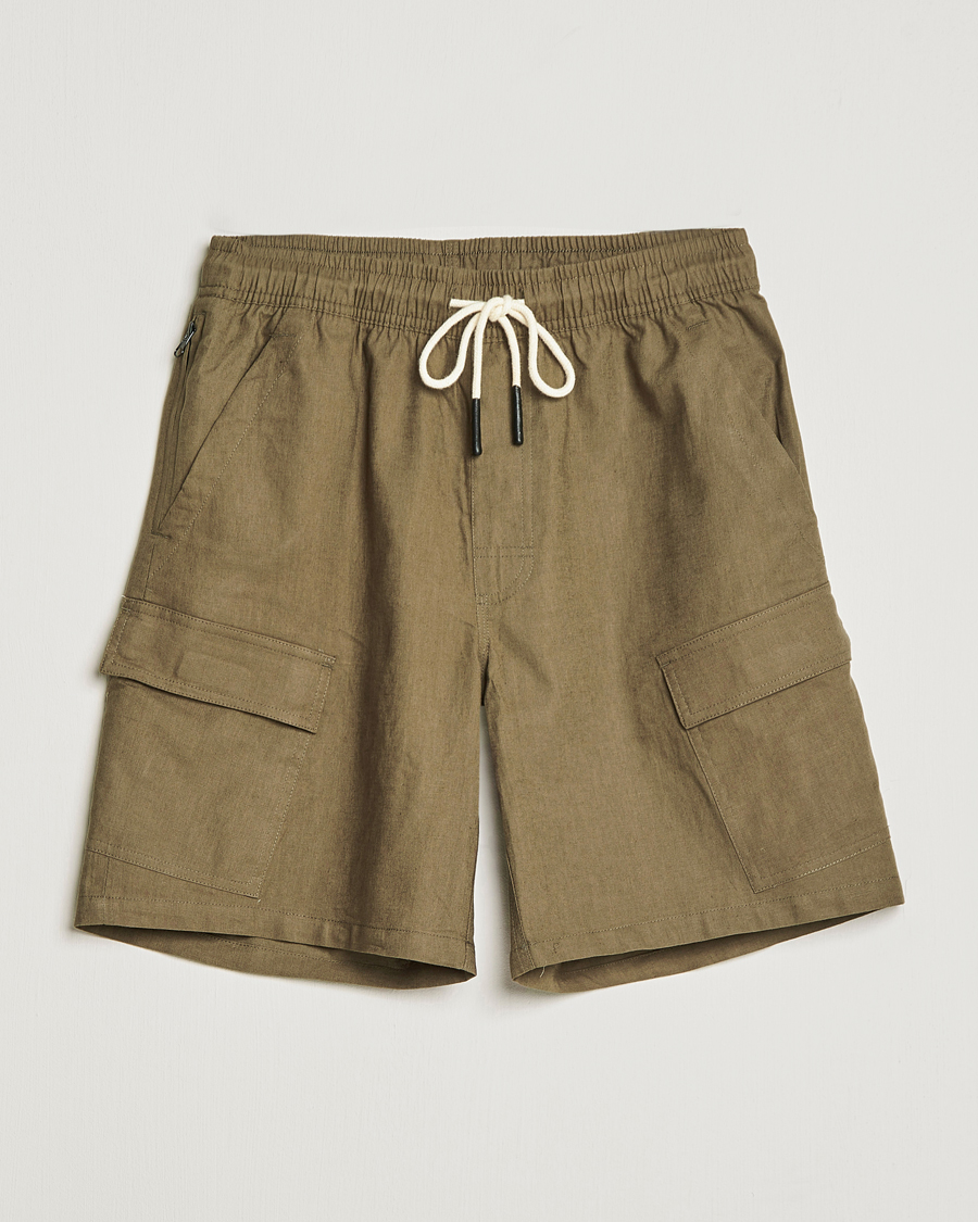 Mies | Shortsit | OAS | Cargo Linen Shorts Army