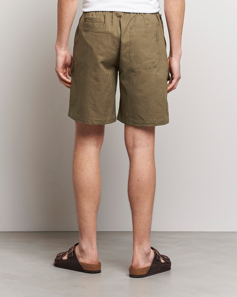 Mies | Shortsit | OAS | Cargo Linen Shorts Army