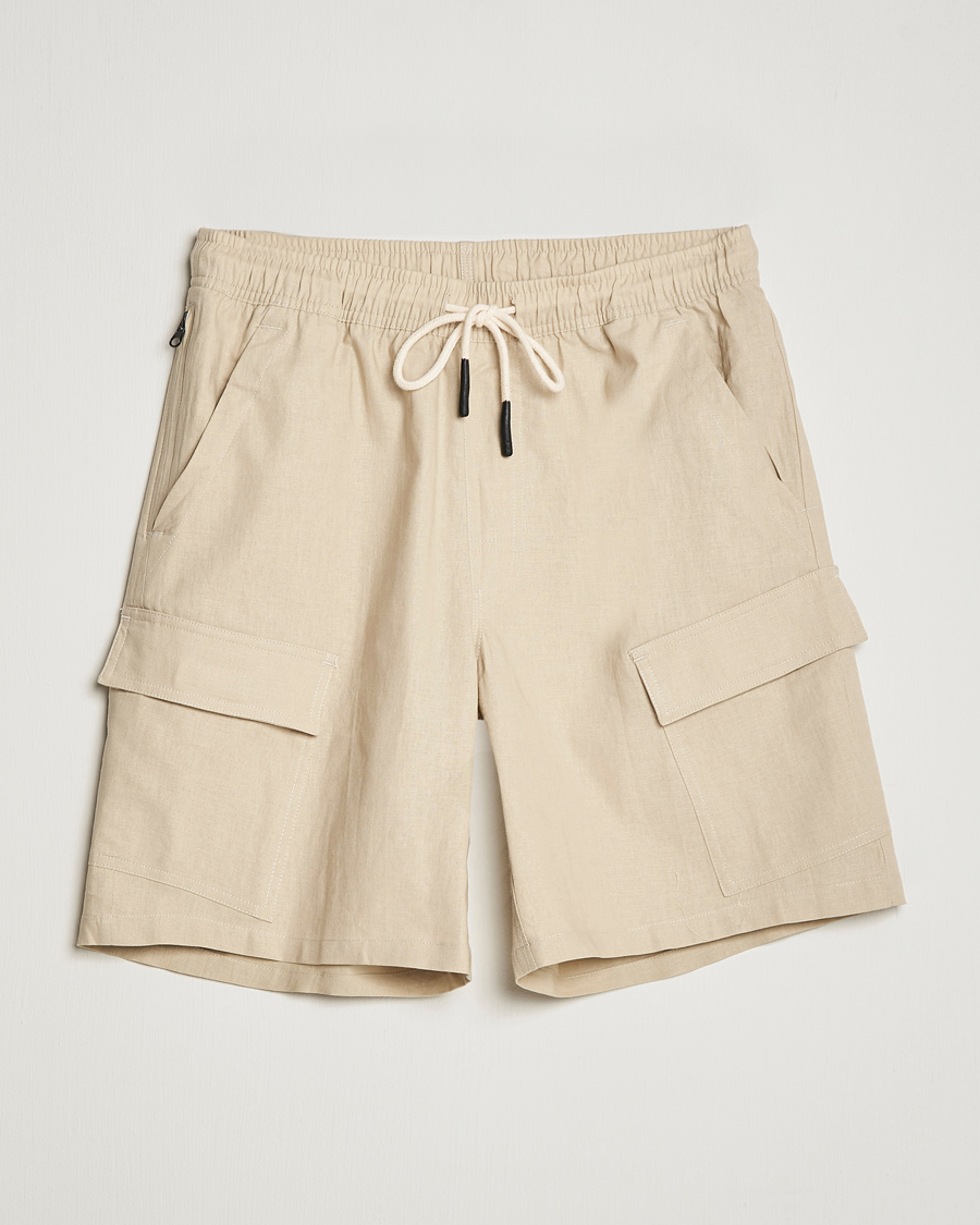 Mies | Shortsit | OAS | Cargo Linen Shorts Beige