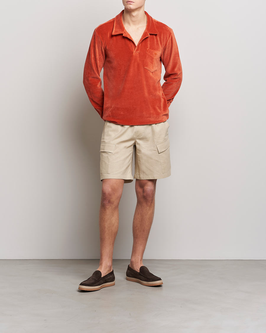 Mies | Shortsit | OAS | Cargo Linen Shorts Beige