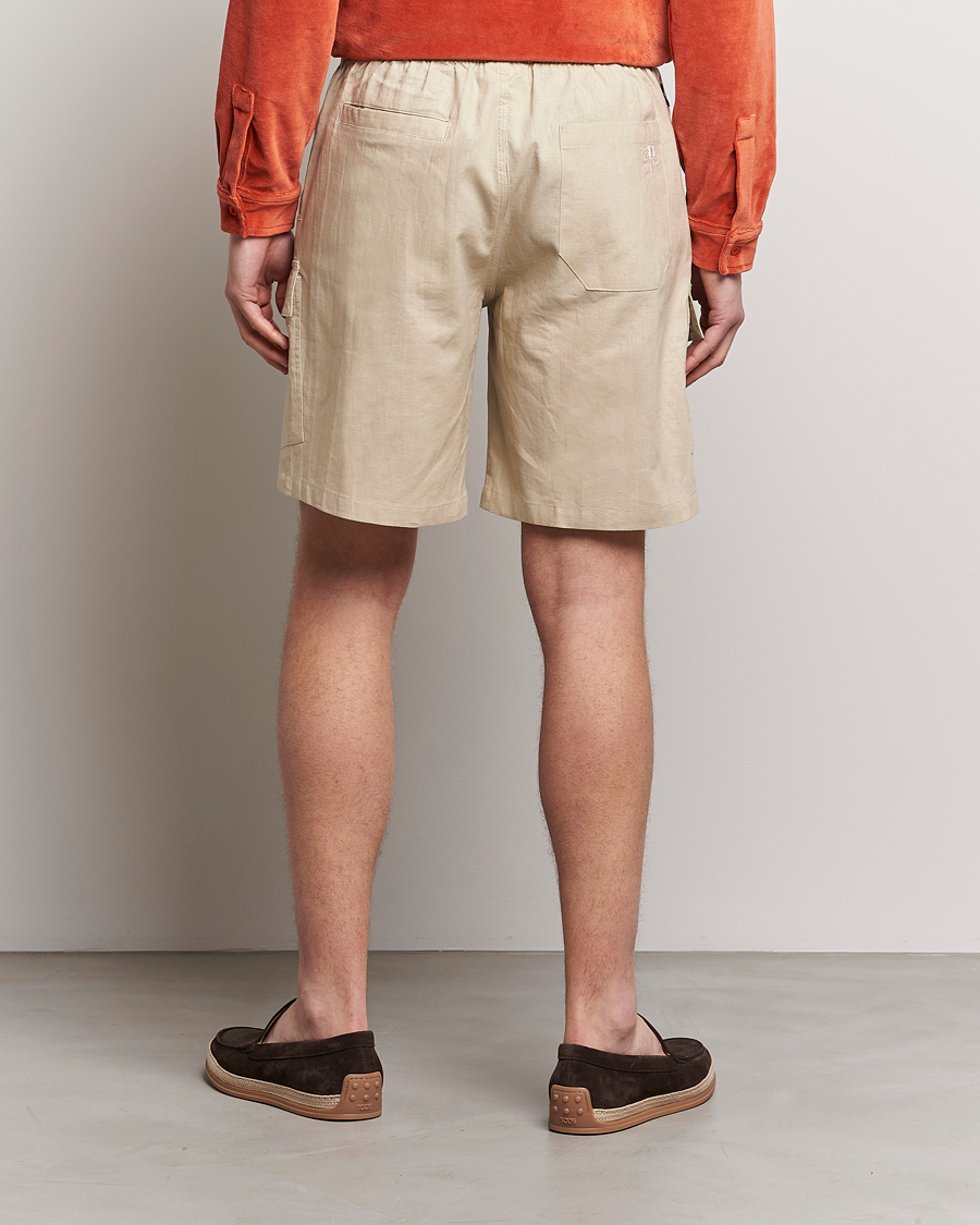 Mies | Shortsit | OAS | Cargo Linen Shorts Beige