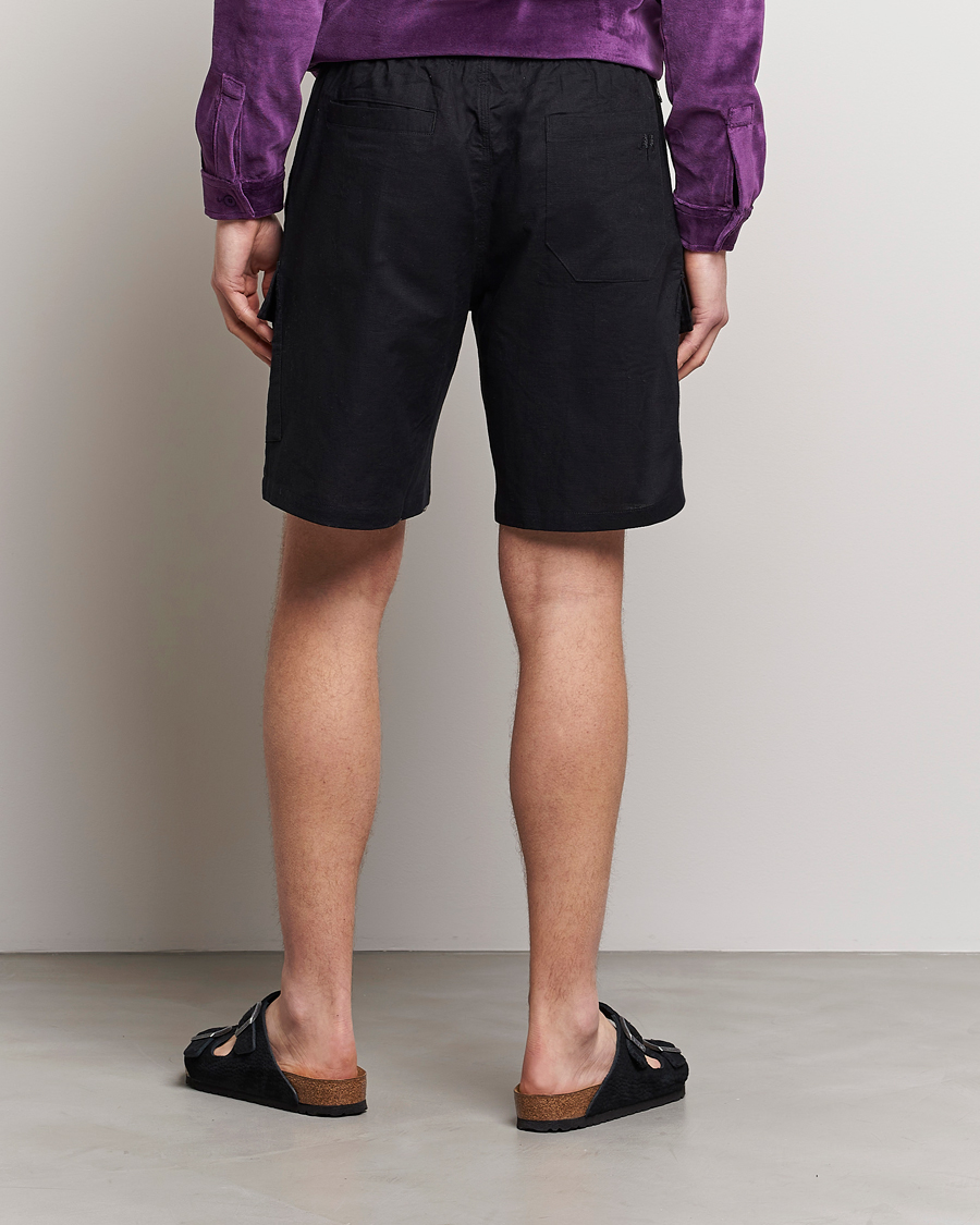 Mies | Shortsit | OAS | Cargo Linen Shorts Black