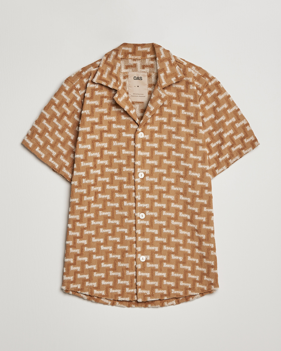 Mies | Kauluspaidat | OAS | Terry Cuba Short Sleeve Shirt Camel