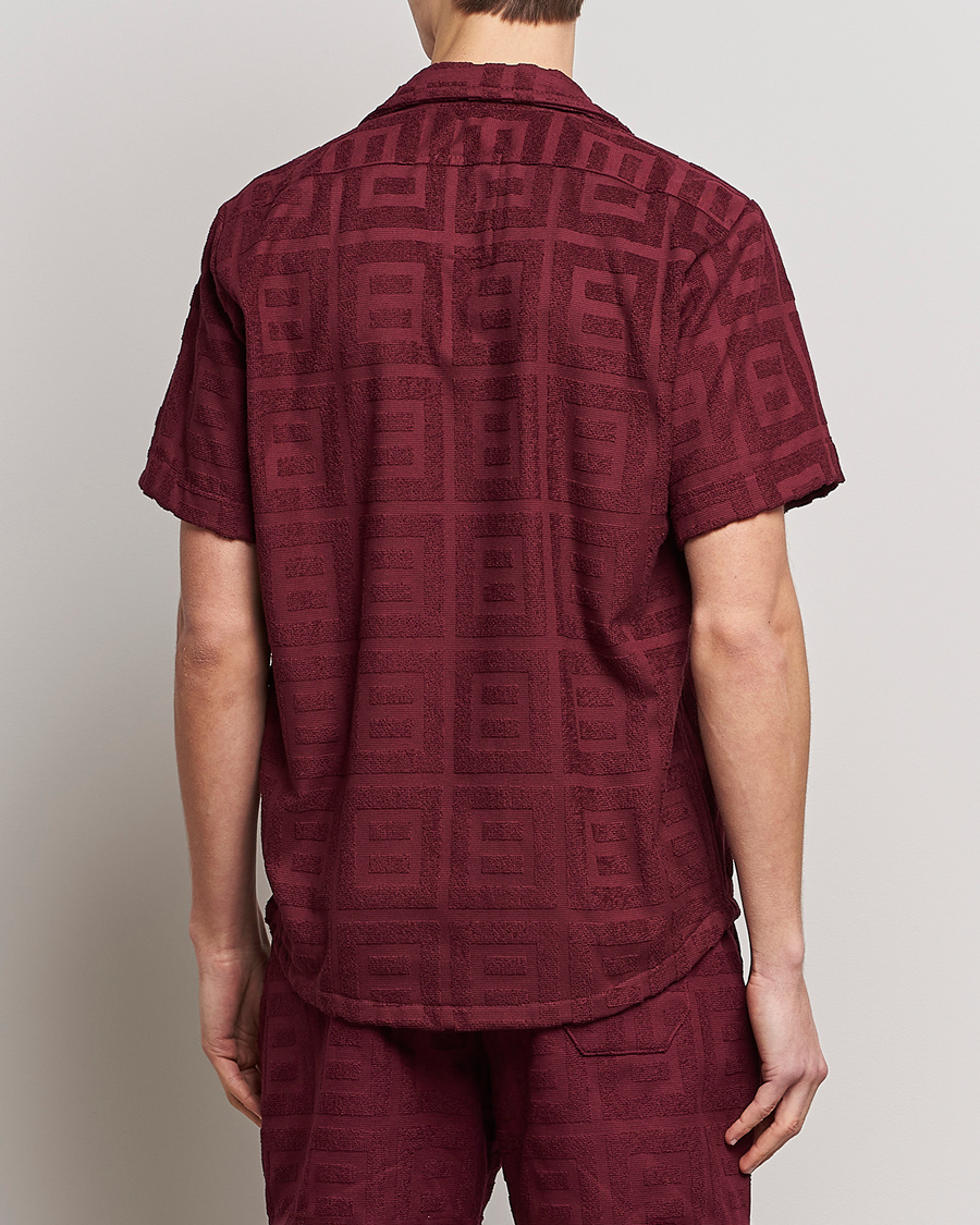 Mies | Kauluspaidat | OAS | Terry Cuba Short Sleeve Shirt Burgundy