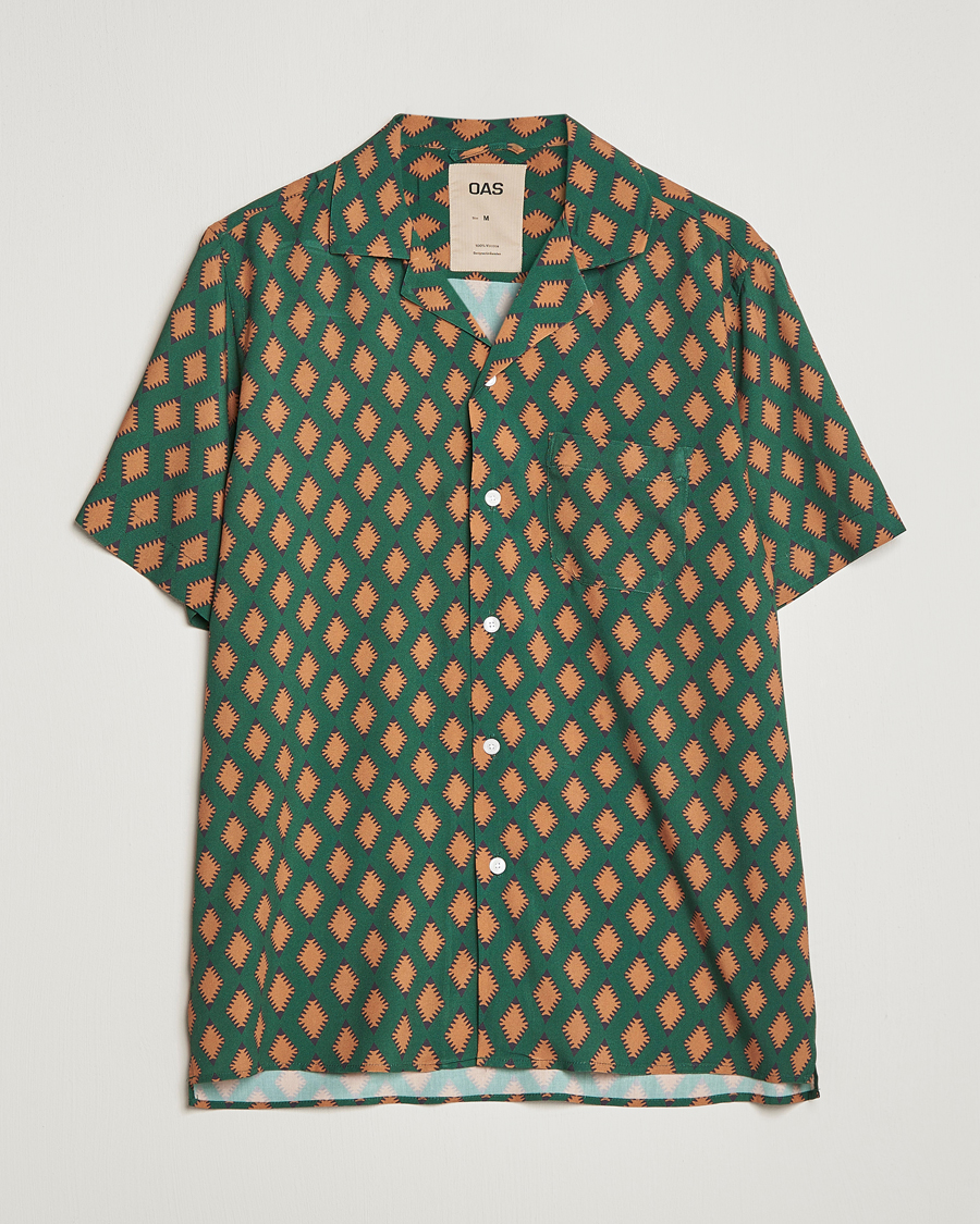 Mies | Kauluspaidat | OAS | Viscose Resort Short Sleeve Shirt Smokin Rustic