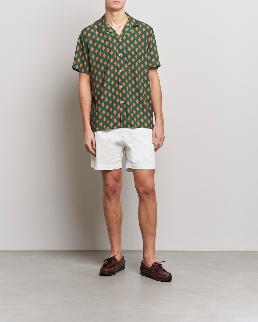 Mies | Kauluspaidat | OAS | Viscose Resort Short Sleeve Shirt Smokin Rustic