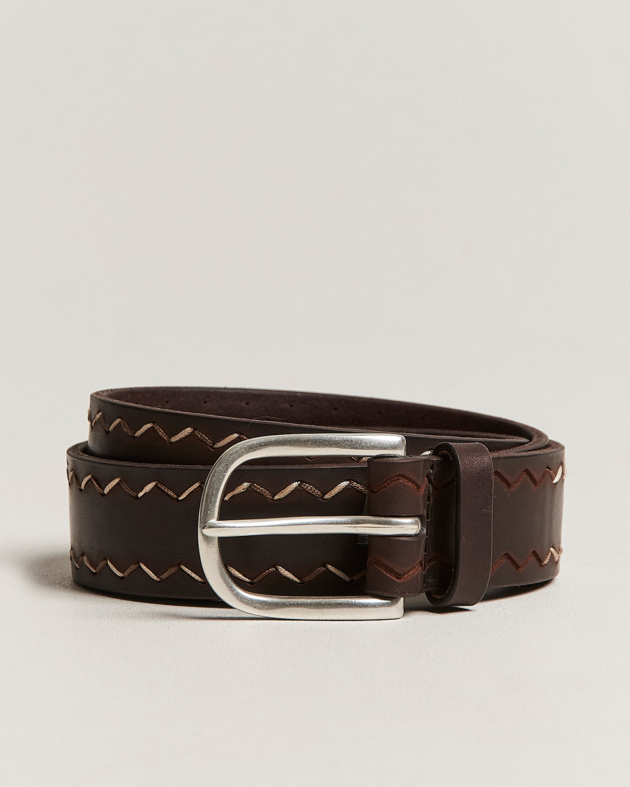 Mies | Orciani Bull Gaucho Leather Belt Dark Brown | Orciani | Bull Gaucho Leather Belt Dark Brown
