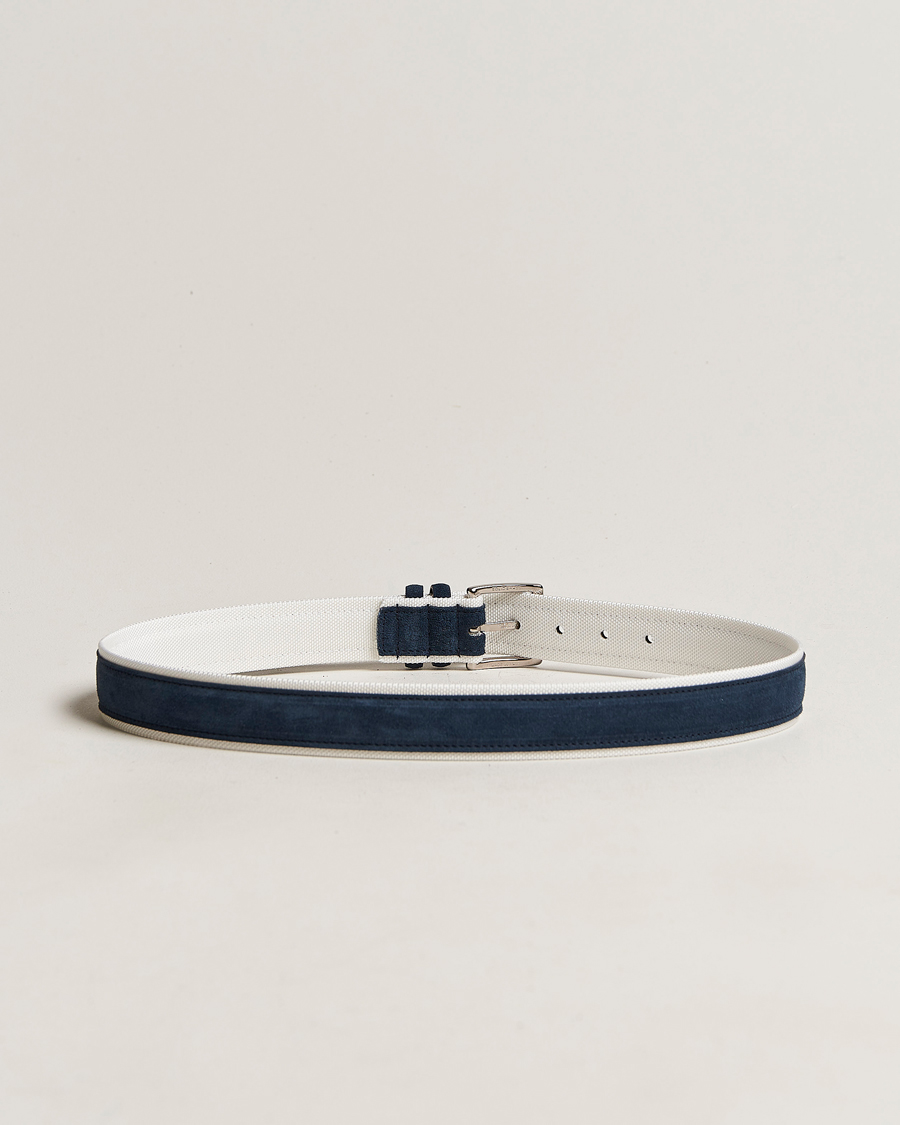 Mies | Orciani Amalfi Suede/Canvas Belt Navy | Orciani | Amalfi Suede/Canvas Belt Navy