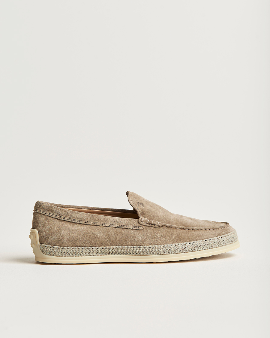 Mies | Tod's Raffia Loafers Taupe Suede | Tod's | Raffia Loafers Taupe Suede
