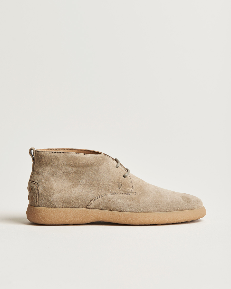 Mies | Tod's Gommino Chukka Boots Taupe Suede | Tod's | Gommino Chukka Boots Taupe Suede