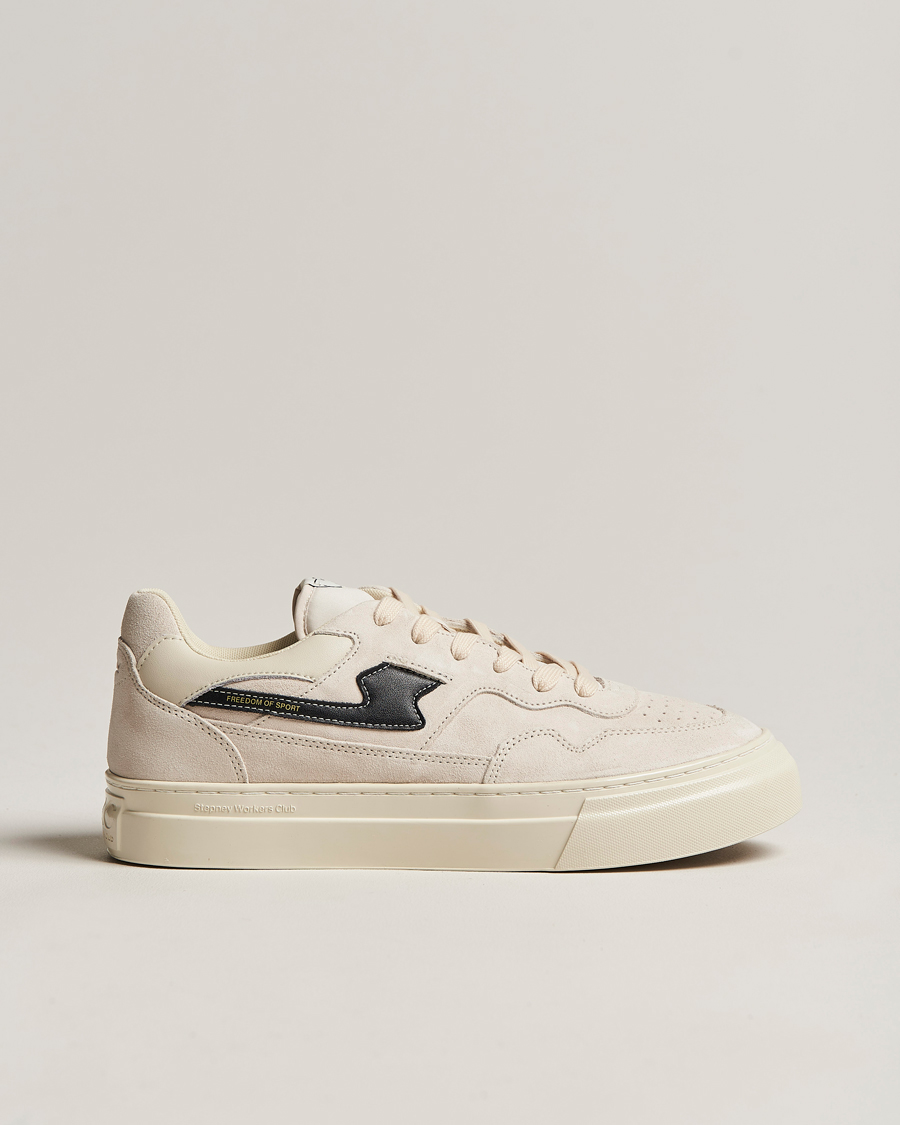 Mies | Stepney Workers Club Pearl S-Strike Suede Sneaker Ecru/Black | Stepney Workers Club | Pearl S-Strike Suede Sneaker Ecru/Black
