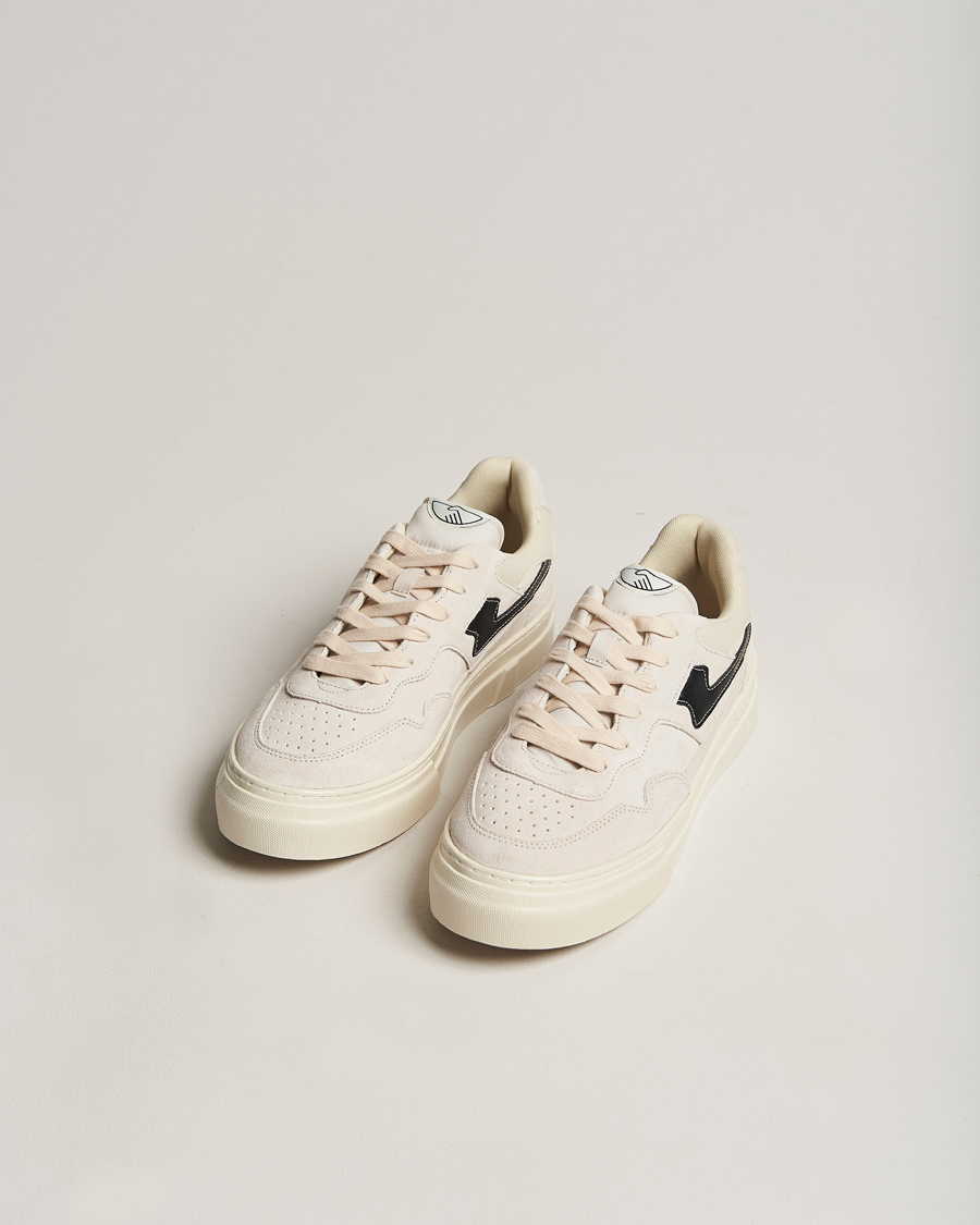 Mies | Stepney Workers Club Pearl S-Strike Suede Sneaker Ecru/Black | Stepney Workers Club | Pearl S-Strike Suede Sneaker Ecru/Black