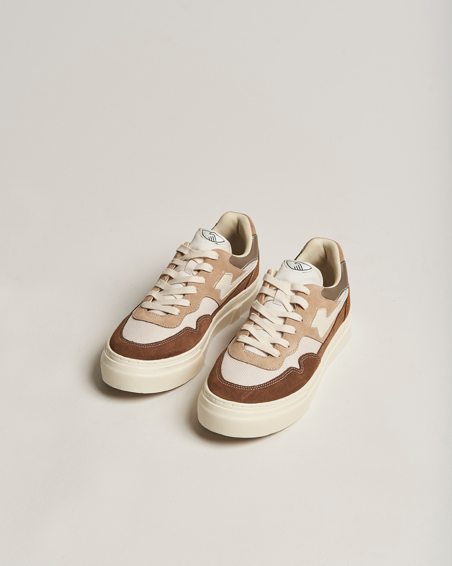 Mies | Stepney Workers Club Pearl S-Strike Suede Mixed Sneaker Bark | Stepney Workers Club | Pearl S-Strike Suede Mixed Sneaker Bark