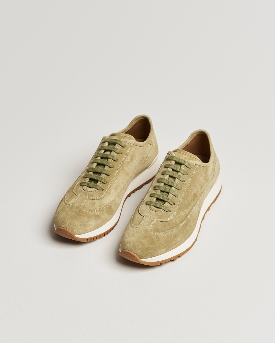 Mies | John Lobb Hurlingham Running Sneakers Moss Suede | John Lobb | Hurlingham Running Sneakers Moss Suede