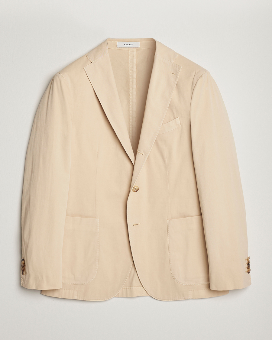 Mies | Pikkutakit | Boglioli | K Jacket Cotton Stretch Blazer Light Beige