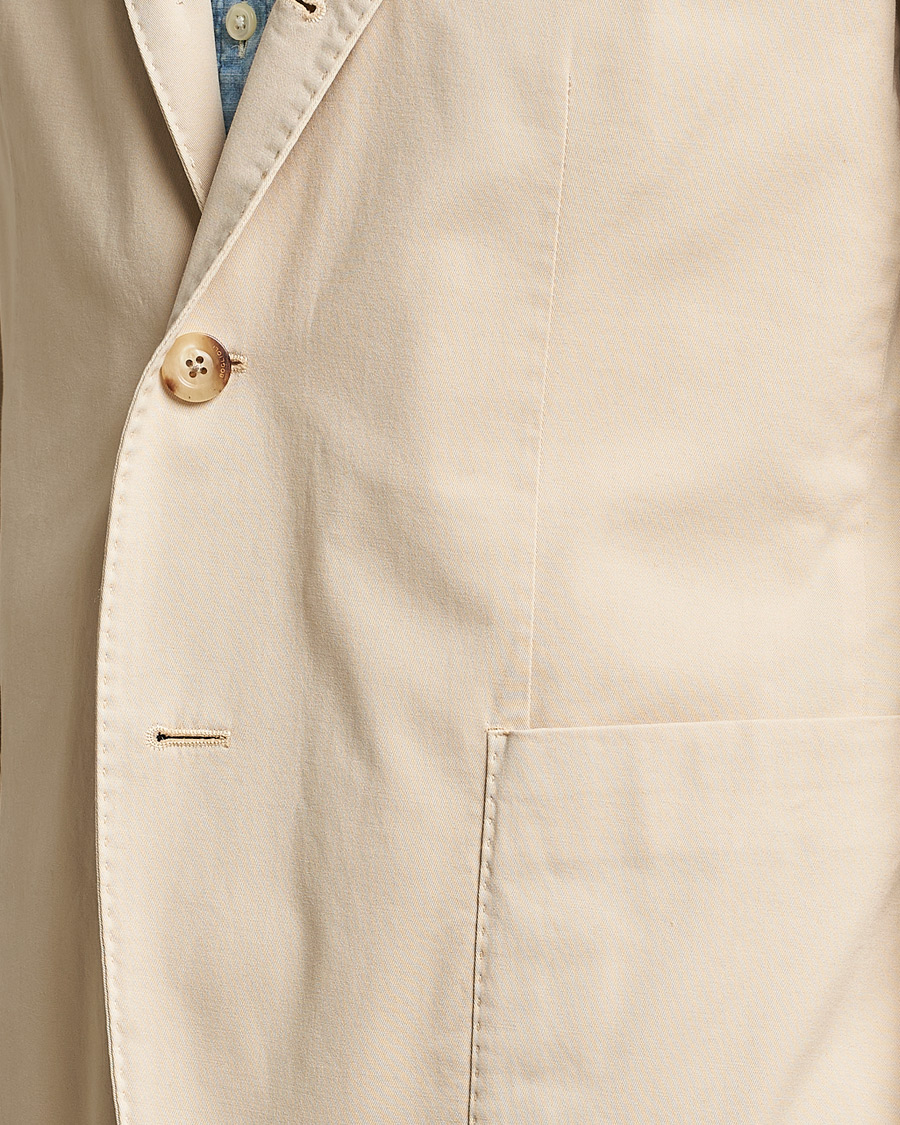 Mies | Pikkutakit | Boglioli | K Jacket Cotton Stretch Blazer Light Beige