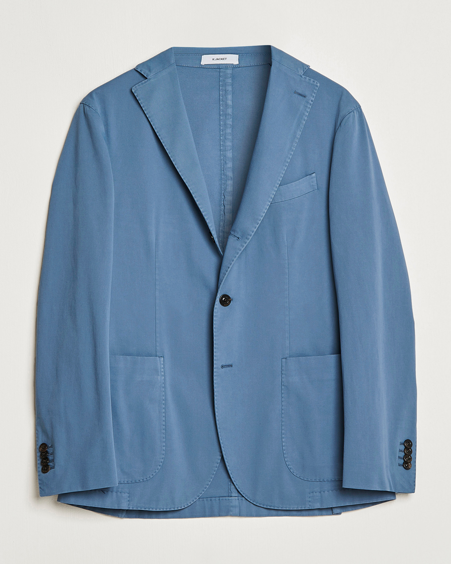 Mies | Pikkutakit | Boglioli | K Jacket Cotton Stretch Blazer Dusty Blue