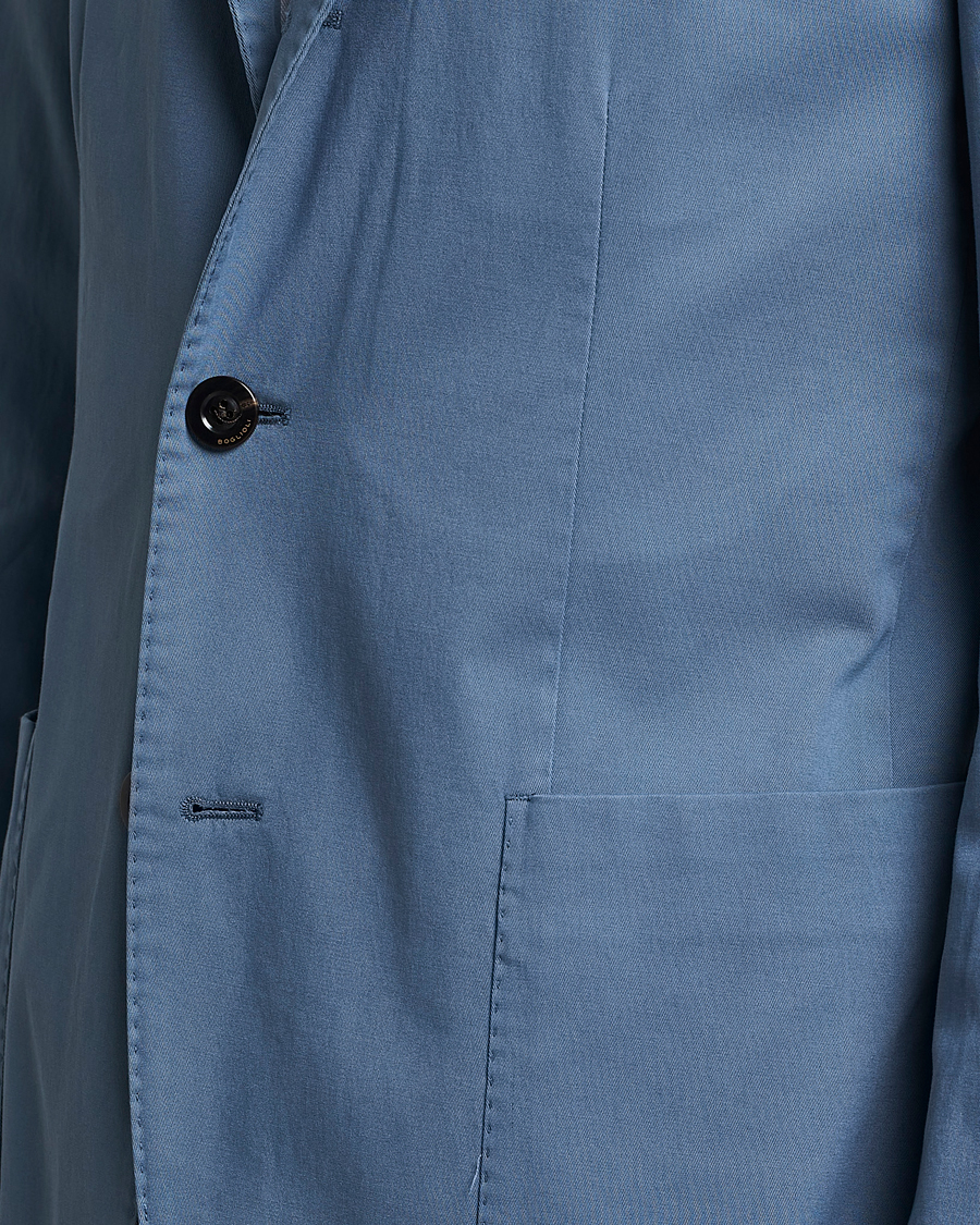 Mies | Pikkutakit | Boglioli | K Jacket Cotton Stretch Blazer Dusty Blue