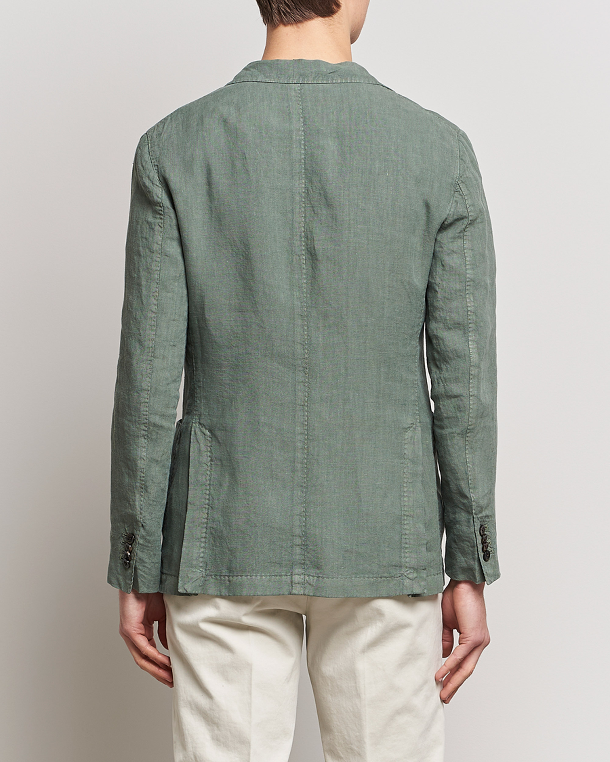 Mies | Pikkutakit | Boglioli | K Jacket Linen Blazer Sage Green