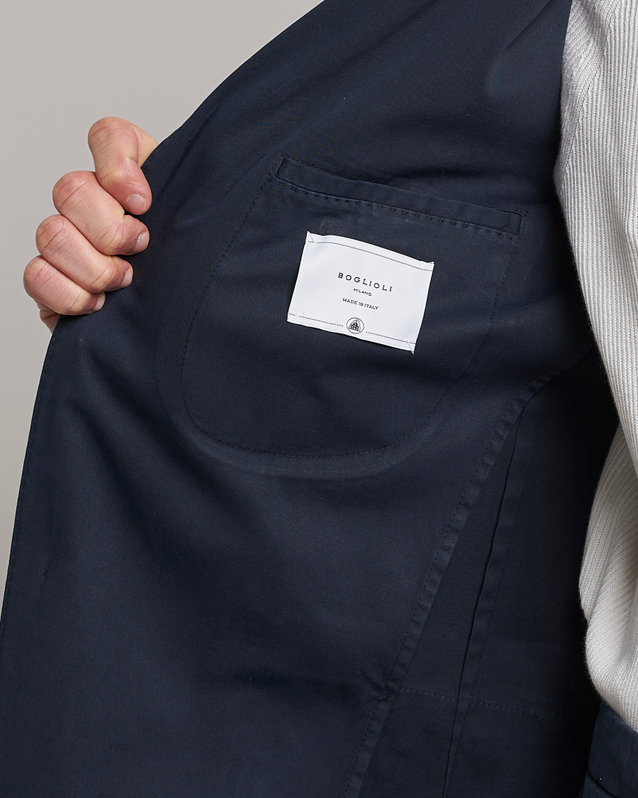 Mies | Puvut | Boglioli | K Jacket Cotton Stretch Suit Navy