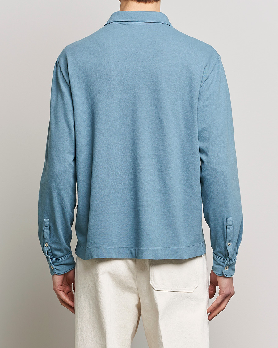 Mies | Puserot | Boglioli | Long Sleeve Polo Light Blue