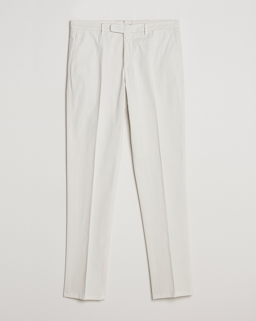 Mies | Housut | Boglioli | Cotton Stretch Chinos Off White