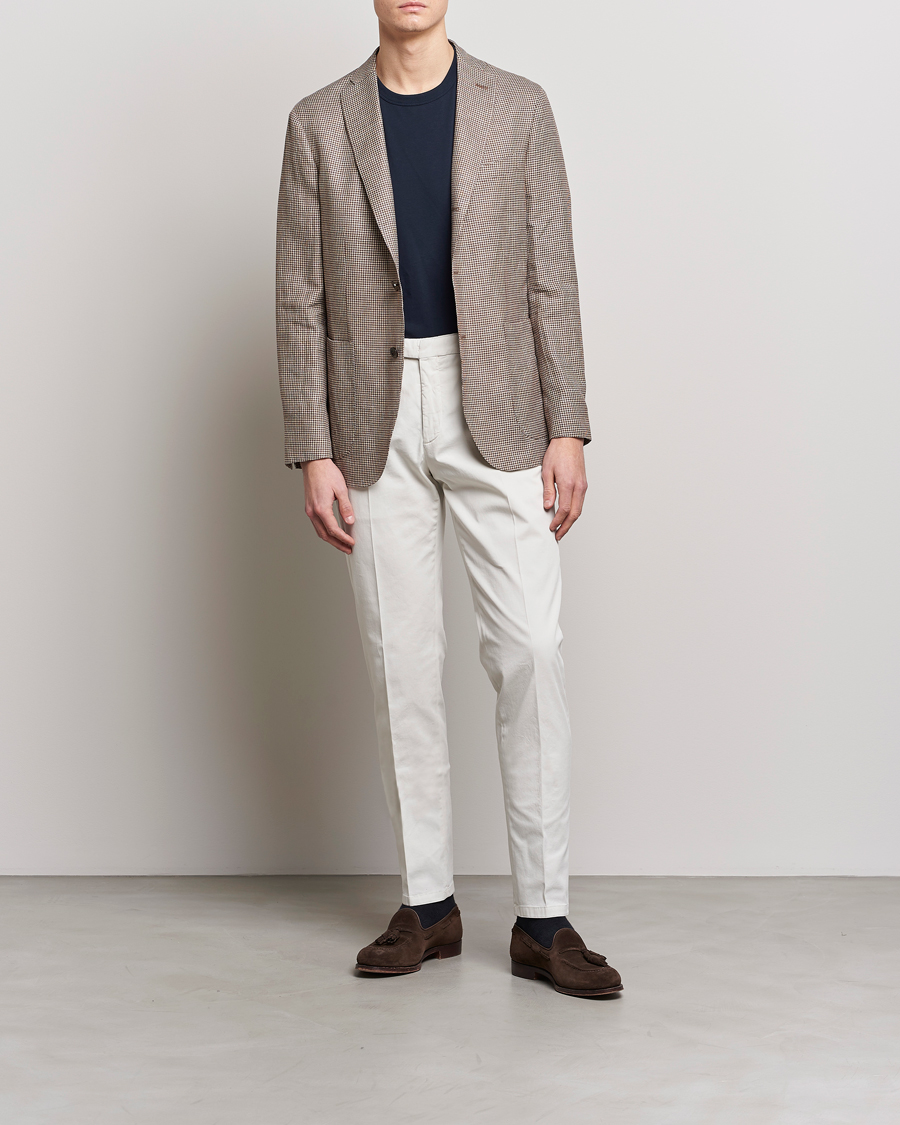 Mies | Housut | Boglioli | Cotton Stretch Chinos Off White