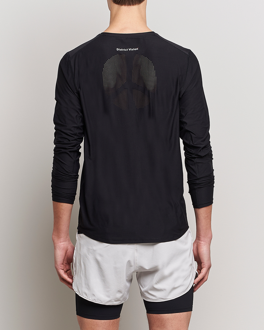Mies | T-paidat | District Vision | Aloe-Tech Long Sleeve T-Shirt Black