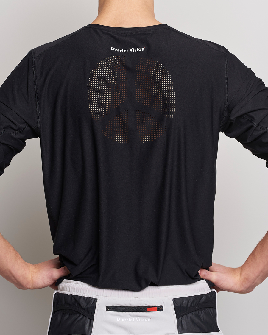 Mies | T-paidat | District Vision | Aloe-Tech Long Sleeve T-Shirt Black