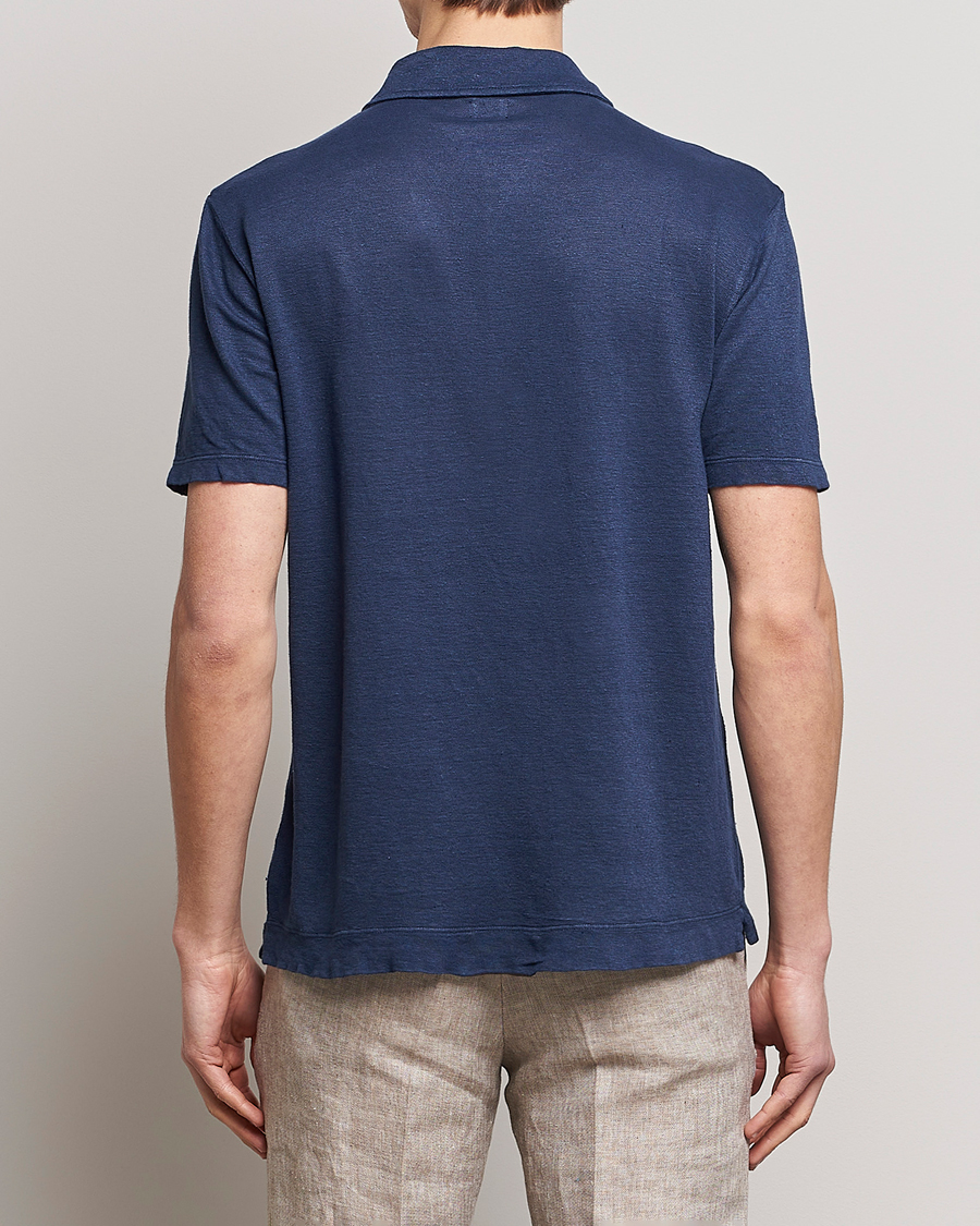 Mies | Pikeet | Massimo Alba | Wembley Linen Polo Navy