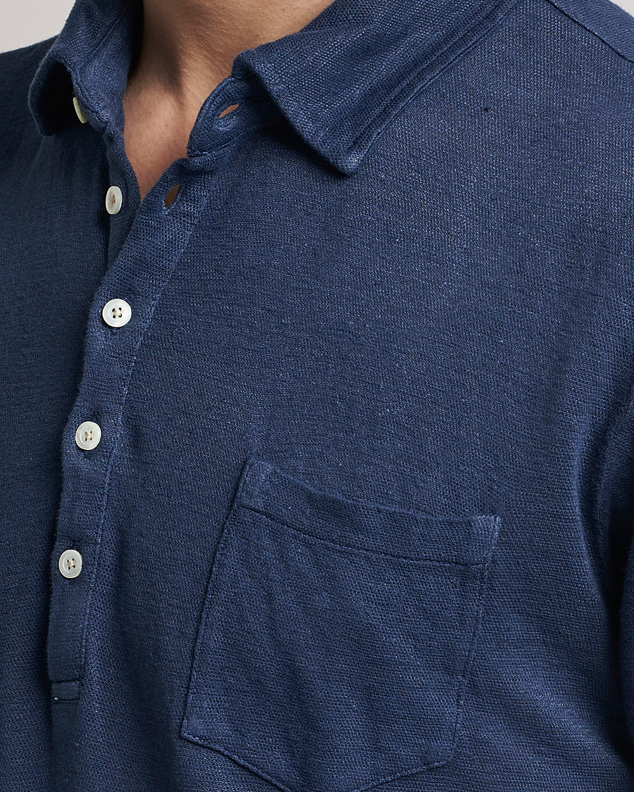 Mies | Pikeet | Massimo Alba | Wembley Linen Polo Navy