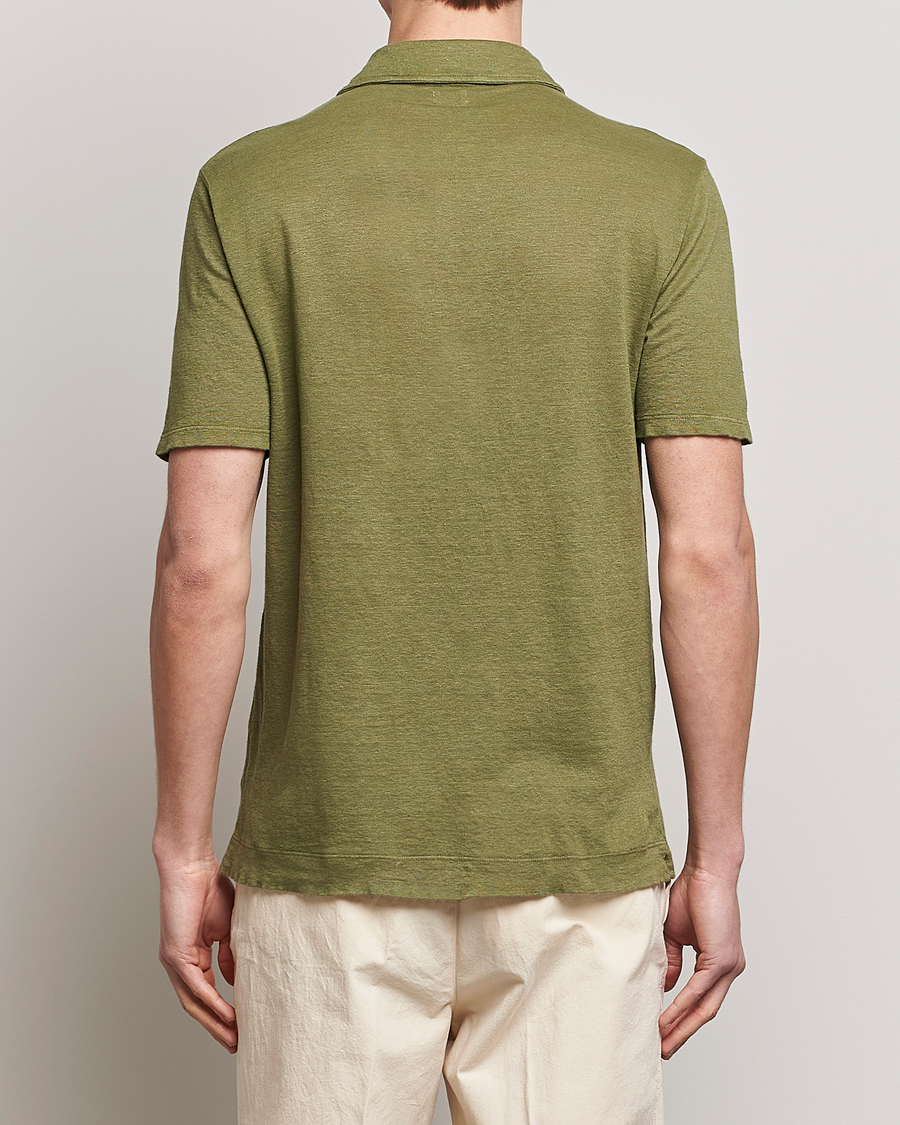 Mies | Pikeet | Massimo Alba | Wembley Linen Polo Green Desert
