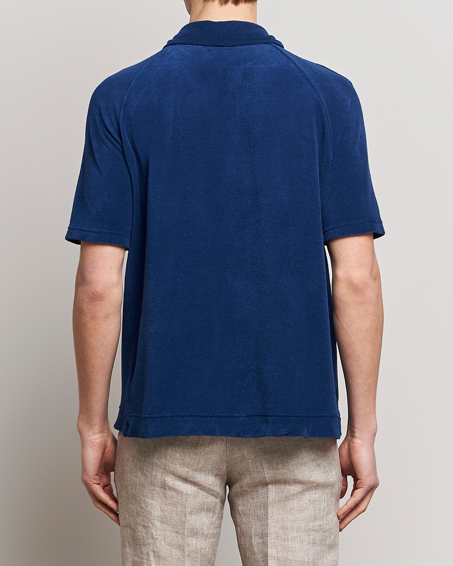 Mies | Pikeet | Massimo Alba | Terry Polo Shirt Navy