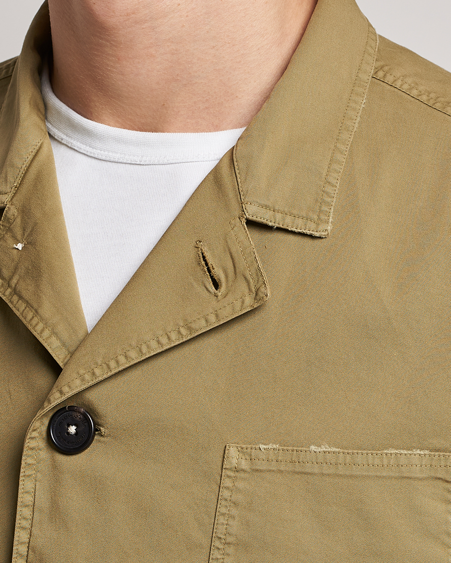 Mies | Takit | Massimo Alba | Florida Stone Washed Shirt Jacket Green Desert